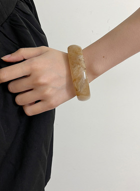 几何不规则树脂宽版手镯小众设计