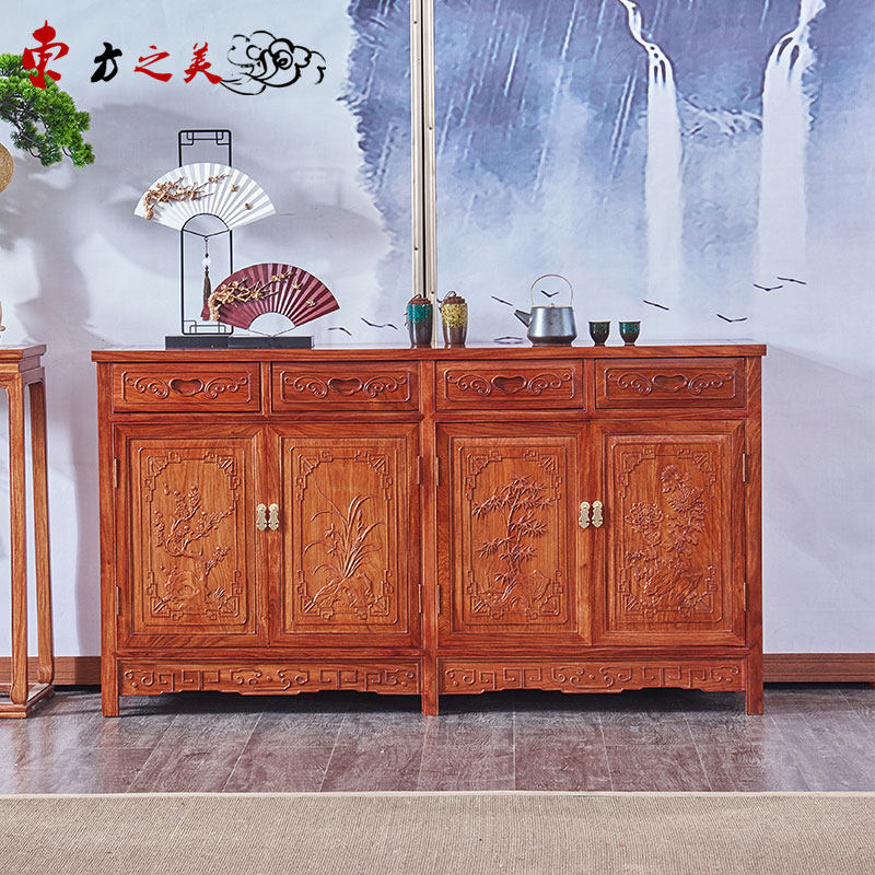 红木餐边柜中式实木茶水柜客厅花梨木刺猬紫檀素面储物柜收纳碗柜,淘宝优惠券,粉丝福利购,淘宝优惠卷