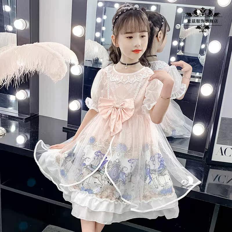 女童洛丽塔网纱蓬蓬裙夏装公主裙 意兹服饰连衣裙