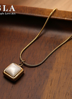 其他方乳石钛钢蛇骨链女项链