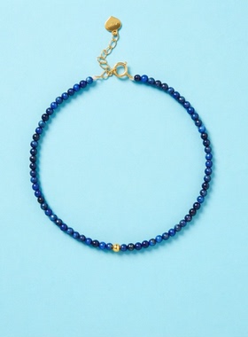 普陀山18K金青金石手链轻奢