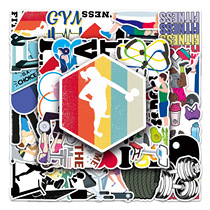 50 Cards Cartoon Personality Fitness Equipment Graffiti Stickler Laptop Case Flat Guitar Mobile Phone Water Cup Skateboard Electric Car Helmet Suitcase Pull Rod box Decorative Sticker waterproof