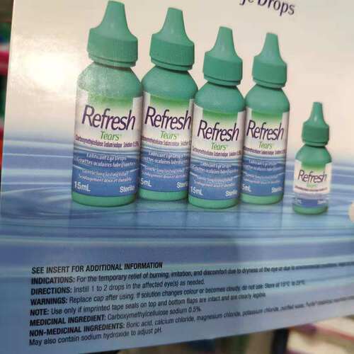 加拿大发 人工泪液Allergan Refresh plus眼*水 润眼液15ml单只 - 图0