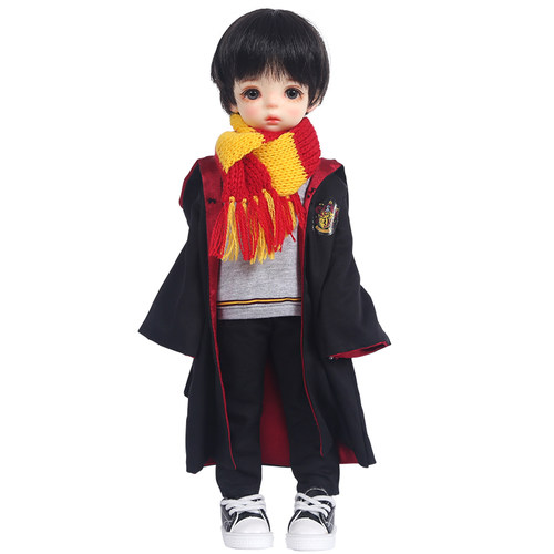 BJD 6分娃衣 哈利波特套装 学院服校服 魔杖 围巾 1/6 yosd娃娃 - 图3