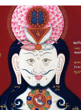 三脉七轮脉道图坛城藏医养生 唐卡 西藏热贡书房装饰画海报挂画