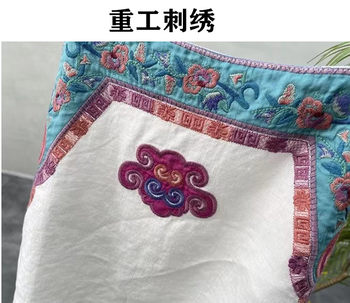 ການຄ້າຕ່າງປະເທດສົ່ງອອກທີ່ມີຊື່ໃຫຍ່ pick-up ຝ້າຍແລະ linen embroidered suspenders ຂະຫນາດນ້ອຍສໍາລັບແມ່ຍິງ, ສິນລະປະ retro ພາຍໃນ, ເສື້ອຂະຫນາດນ້ອຍ, ສາຍບ່າ, vests ສັ້ນ