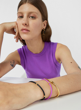 St.Tropez系列银镀金黑色手镯