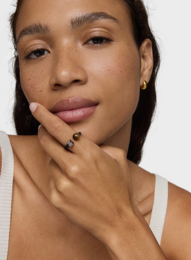 【新品】TOUS/桃丝熊Icon Mesh系列小熊酷黑网织戒指情侣设计感