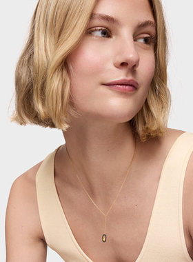 【新品】TOUS/桃丝熊CAMILLE系列银镀18K金环形镂空尖晶石项链