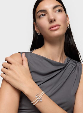 925银珍珠镂空小熊手链