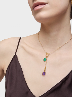 【新品】TOUS/桃丝熊Medallions系列银镀18K金吊坠设计感礼物