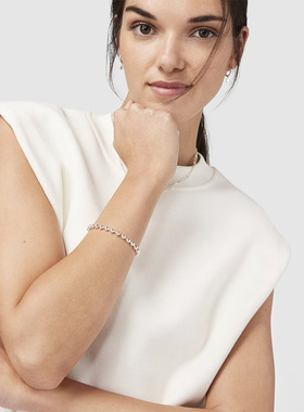 TOUS/桃丝熊925银圆手链女简约