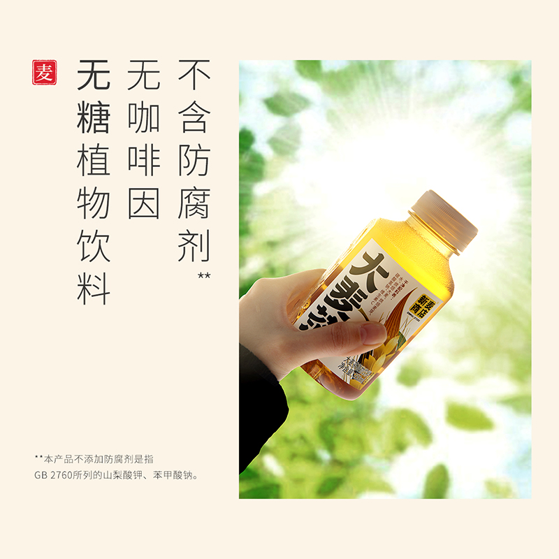 依能大麦茶乌龙茶无糖植物饮料350ml*24瓶整箱装无咖啡因天然麦香 - 图3