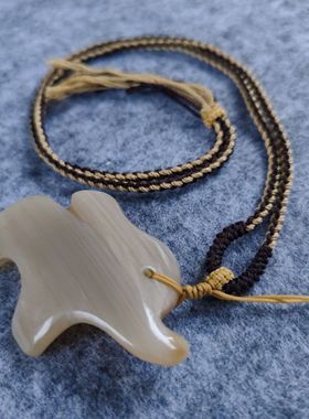 天然牦牛角小象挂饰项链简约吉祥萌系随身挂件diy饰品文玩挂坠链