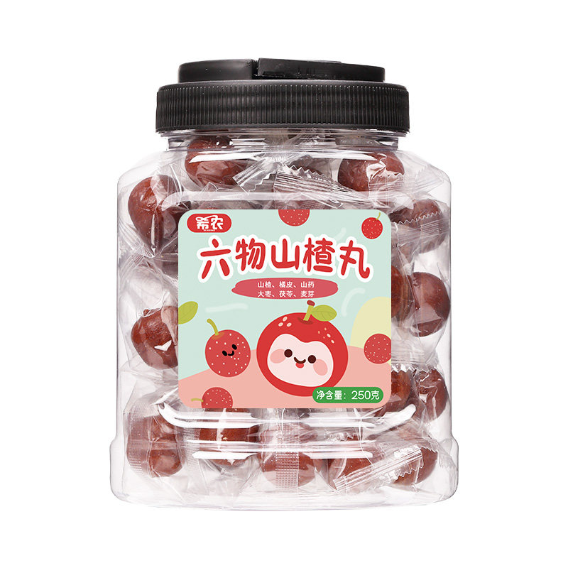 希农六物山楂丸罐装250g橘皮茯苓山药无糖精添加儿童老人山楂零食,淘宝优惠券,粉丝福利购,淘宝优惠卷