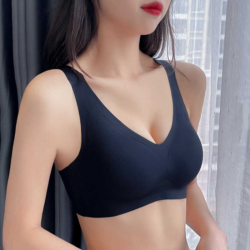 馨闻服饰旗舰店运动背心式内衣女无钢圈小胸聚拢收副乳防下垂薄款少女乳胶文胸2