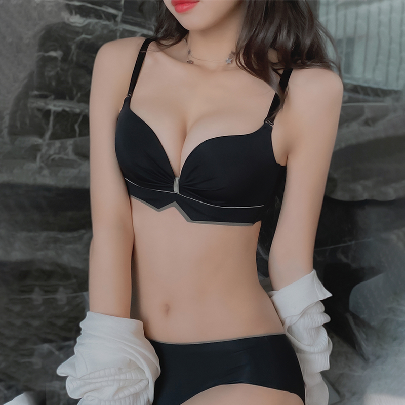 馨闻服饰旗舰店内衣女小胸聚拢无钢圈品牌胸罩夏季薄款少女收副乳防下垂乳胶文胸3