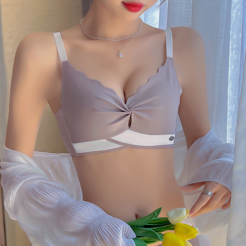 馨闻服饰旗舰店无痕内衣女薄款夏季小胸聚拢收副乳防下垂胸罩性感少女无钢圈文胸3
