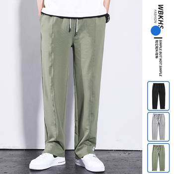 Sweatpants ຜູ້ຊາຍ summer ກາງເກງບາງວ່າງຊື່ versatility trousers ກິລາກາງເກງຜູ້ຊາຍພາກຮຽນ spring ແລະດູໃບໄມ້ລົ່ນ pants ບາດເຈັບແລະ