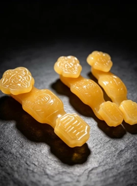 天然玉石中式吉祥如意摆件