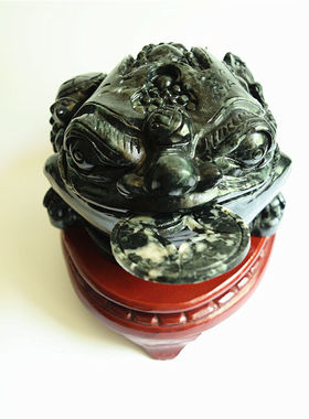 独山玉招财摆件蟾蜍收银台