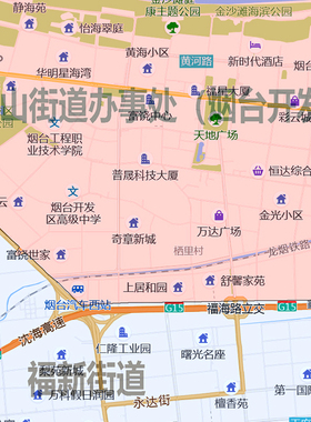 福山区地图1.15烟台市高清折叠家用办公室书房装饰墙贴包邮