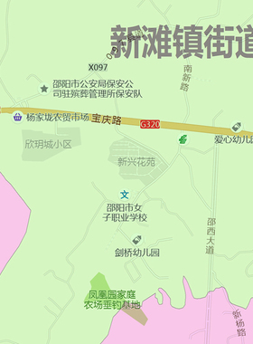 北塔区地图1.15m办公室书房装饰画邵阳市区域路线划分高清折叠版