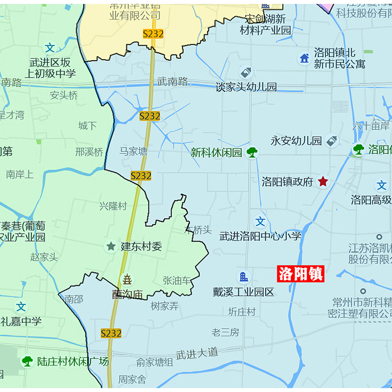 武进区地图1.15m常州市家用折叠高清办公室书房新款装饰画墙贴 - 图1