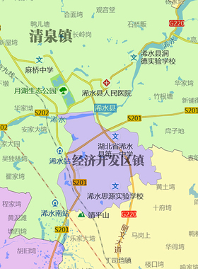 浠水县地图1.15m折叠版黄冈市会议办公室装饰画客厅背景墙贴图