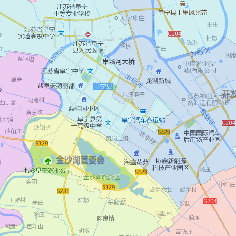 阜宁县地图1.15m盐城市折叠家用高清办公室书房装饰画墙贴包邮-图0