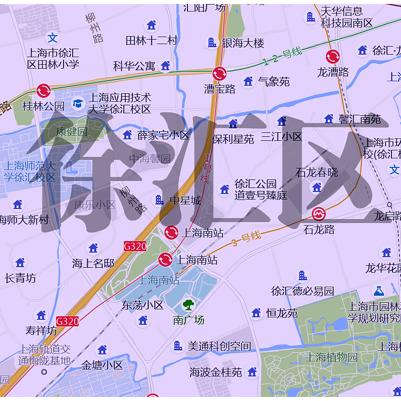 浦西区地图1.15m折叠家用高清办公室书房新款包邮背景装饰画墙贴 - 图1