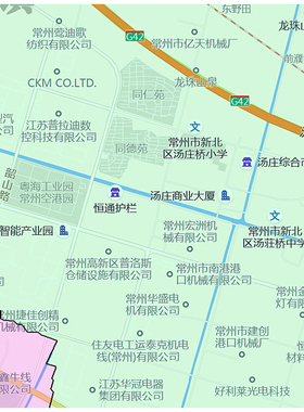 新北区地图1.15m常州市折叠家用高清办公室书房装饰画墙贴