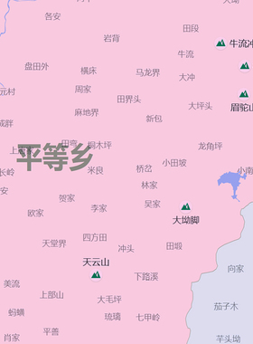 灵川县地图1.15m行政交通区域划分新款桂林市折叠版高清装饰墙贴