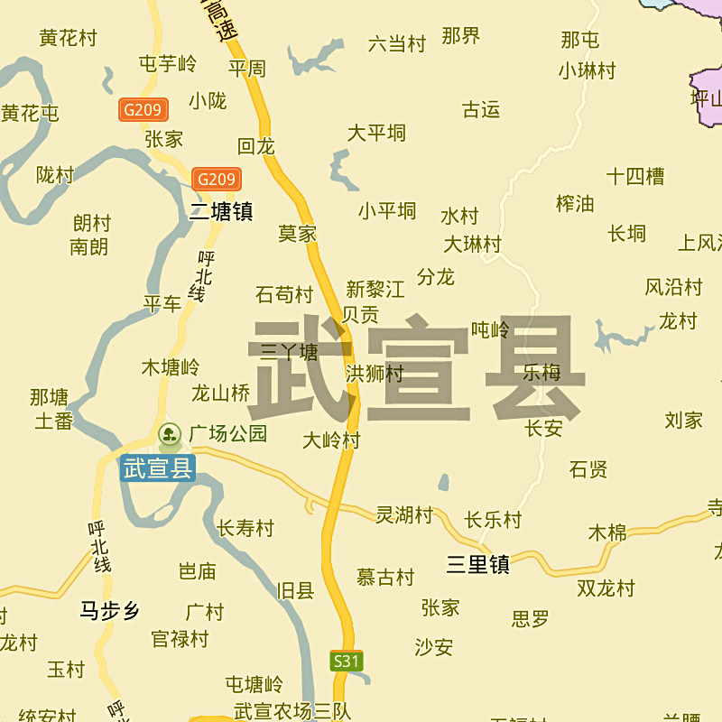 来宾市地图1.15m折叠家用高清办公会议室书房新款墙贴装饰画现货