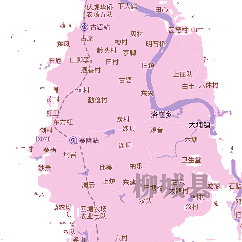 柳州市地图1.15m折叠家用高清办公室会议室书房新款墙贴装饰画 - 图3