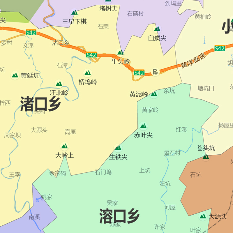 祁门县地图1.15m黄山市折叠版会议办公室装饰画客厅书房背景画 - 图0