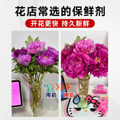 可利鲜鲜花保鲜剂hvb鲜切花水培植物养花营养液加强型延长花期 - 图1
