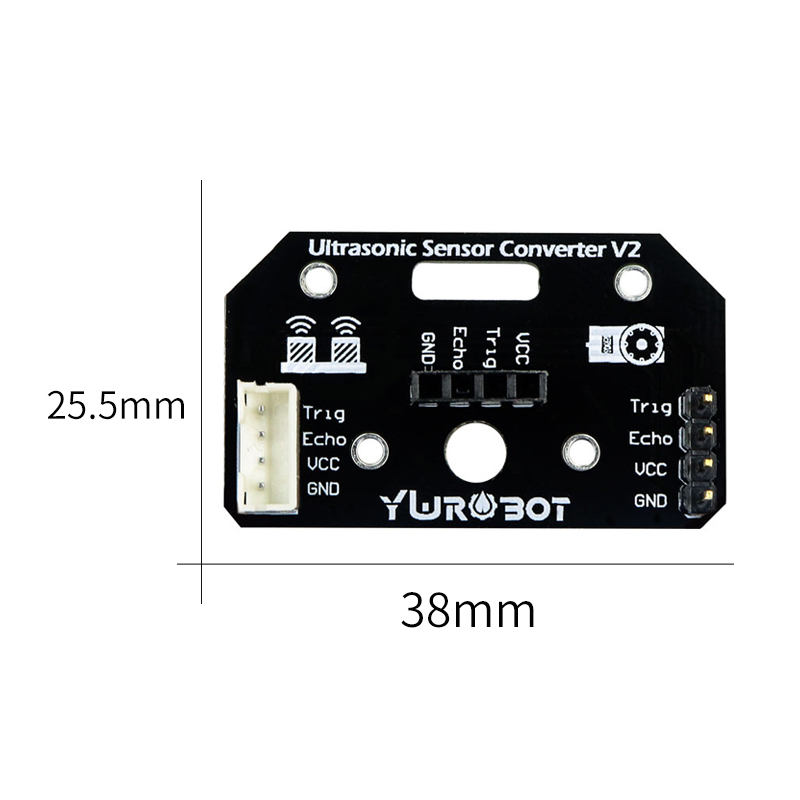 【YwRobot】适用于Arduino  超声波测距传感器模块 含转接固定板 - 图0