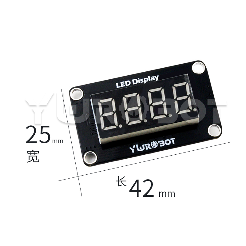 YwRobot适用于Arduino电子积木0.36寸四位LED数码管TM1637显示 - 图0