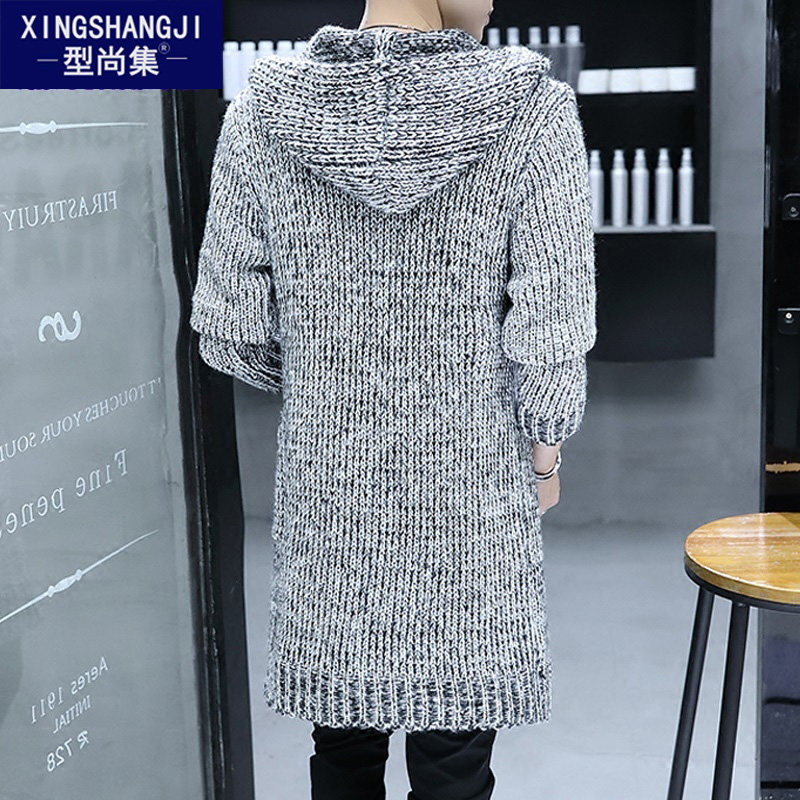 秋冬季男士毛衣针织韩版个性开衫 型尚集风衣