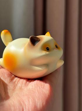 桌面摆件可爱小猫办公室工位解压客厅装饰品入户玄关装饰2025新款