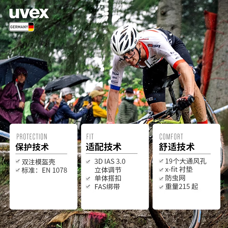 uvex boss race德国优维斯骑行头盔男女轻量级城市公路自行车头盔-图3