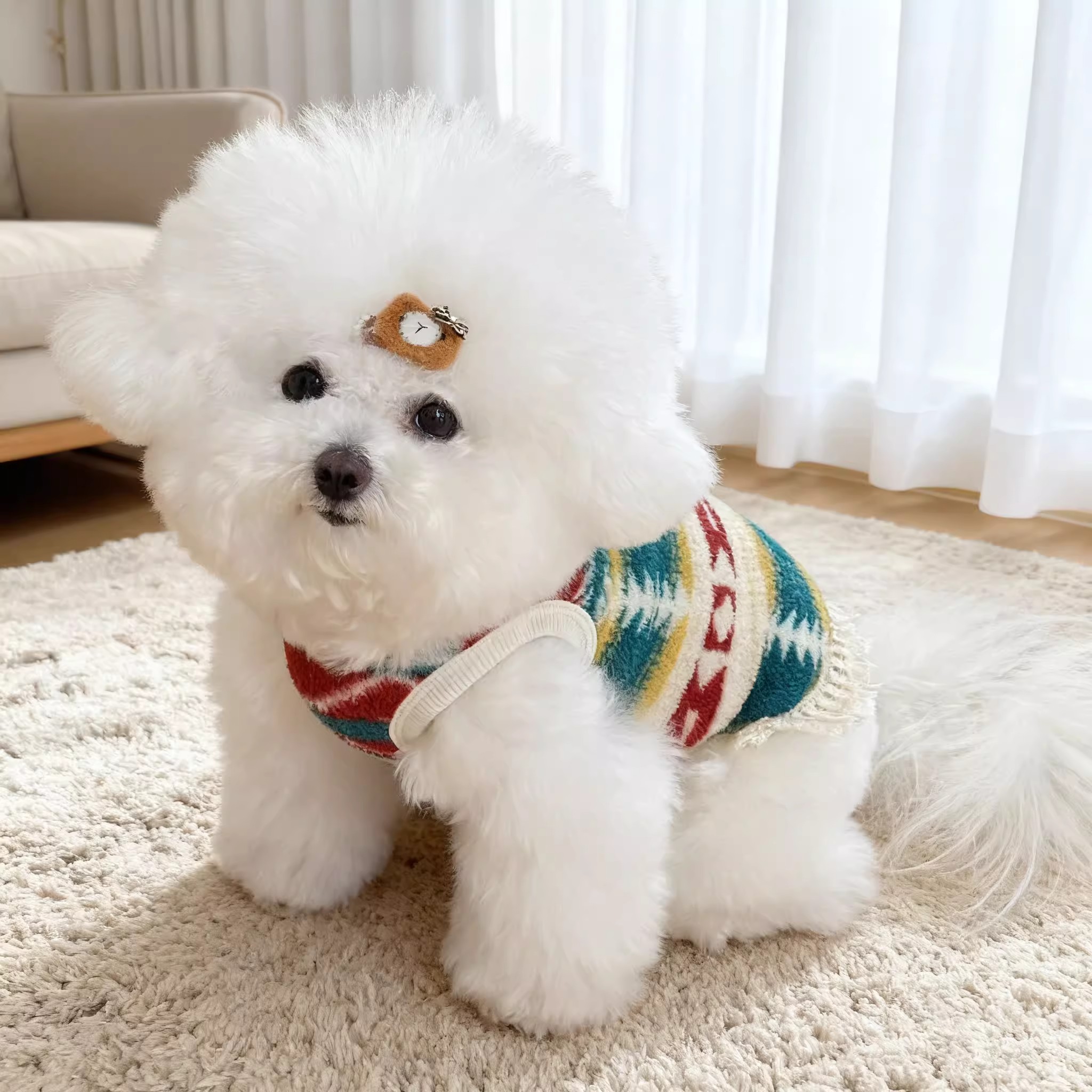 日本高端宠物狗狗衣服加绒保暖泰迪比熊贵宾雪纳瑞猫咪衣服小型犬 - 图2