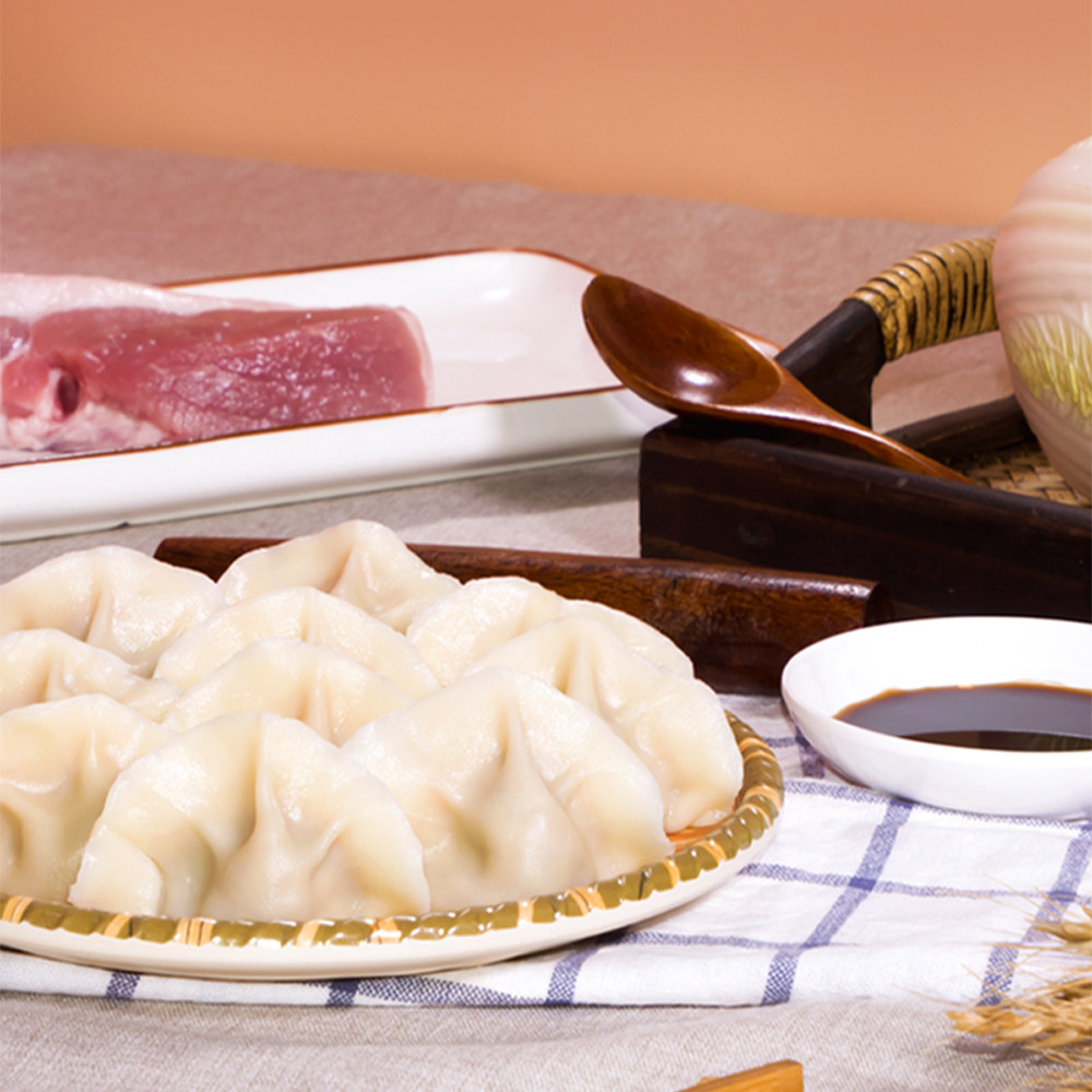 玖久同心手工水饺猪肉白菜大葱芹菜韭菜素三鲜虾仁鲅鱼馅速冻饺子