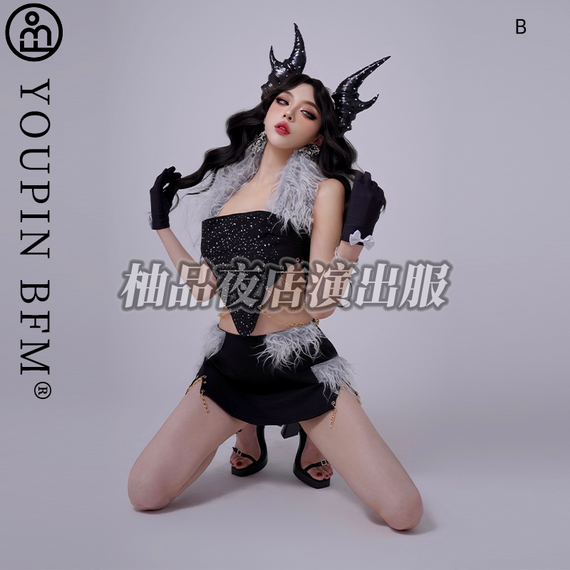 酒吧gogo演出服性感野猫恶魔辣妹bgo女团打歌服女dj领舞表演服ds - 图2