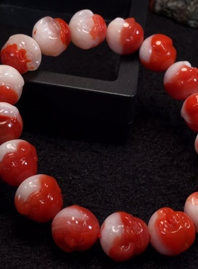 瓦西南红鸿运当头弥勒手链耳坠环戒指天珠三通复古背云流行时尚男