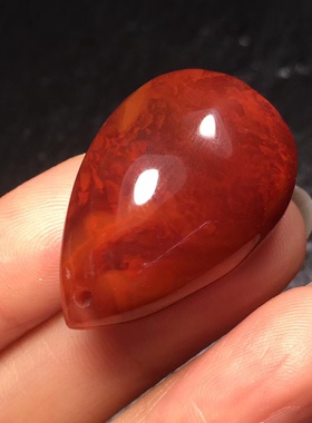 凉山南红素坠玫瑰红牌子吊坠聚宝盆牛血红包浆柔光锦红手串百搭女