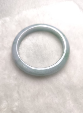 天然翡翠手镯紫罗兰手镯55㎜，飘紫飘绿 55*9.8*8.1㎜