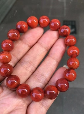 瓦西料南红手串盐源玛瑙单珠多宝文玩饰品1234567890㎜手链满肉男