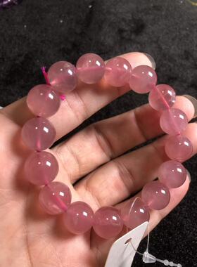 老矿星光马粉手串手链男女款12㎜绝矿精美复古流行时尚马达加斯加